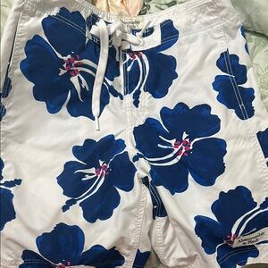 Abercrombie & Fitch Blue Floral Swim Shorts